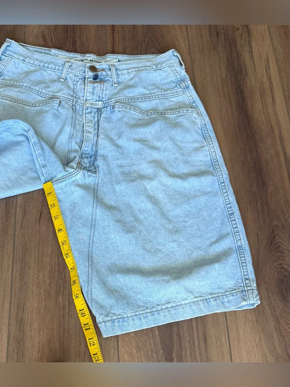 Vintage Girbaud Denim Shorts USA Made 32 Light Wash 90s Men